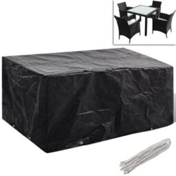 Walplus Garden Furniture Cover 4 Person Poly Rattan Set 8 Eyelets 180 X 140Cm - thumbnail 1
