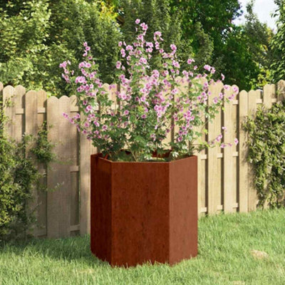 Walplus Planter Rusty 40X40X45 Cm Corten Steel - image 1
