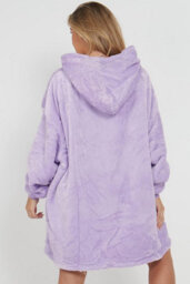 Homes & Linen Oversized Wearable Blanket Hoodie Teddy Fleece Fluffy Sherpa Hooded Sweatshirt Blanket With Pocket For Men & Women - thumbnail 5