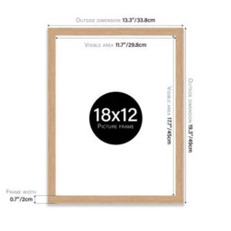 18X12 Oak Picture Frame (45.7 X 30.5Cm) Poster, Photo, Artwork, Gallery Wall Or Print - thumbnail 3