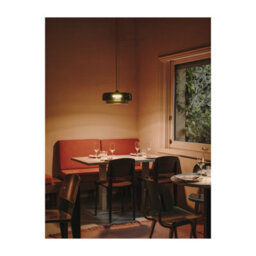 Luminosa Lighting Luminosa Levels Twin Dome 42Cm Dome Pendant Ceiling Light Black, Green Led 19W Cct 2700-3000-4000K Phase Cut Dimming - thumbnail 2