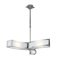 Luminosa Lighting Luminosa Duna E27 Pendant 3 Light L1, Polished Chrome - thumbnail 1
