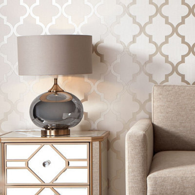 Pagazzi Lighting Pagazzi Acilia 1 Light Antique Brass And Smoked Glass Fluted Table Lamp - image 1