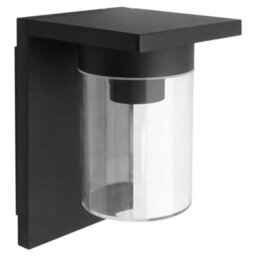 Long Life Lamps Company Outdoor Wall Light Lantern Black Clear Lamp Shade Zlc385 With 4W Led Warm White - thumbnail 4