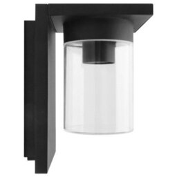 Long Life Lamps Company Outdoor Wall Light Lantern Black Clear Lamp Shade Zlc385 With 4W Led Warm White - thumbnail 5