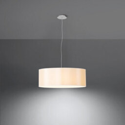 Sollux Lighting Rollo Fabric & Steel White 3 Light Classic Chandelier - thumbnail 2