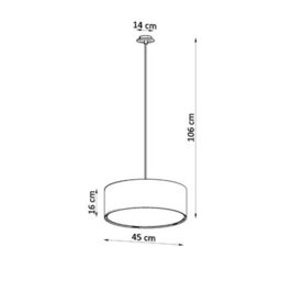 Sollux Lighting Rollo Fabric & Steel White 3 Light Classic Chandelier - thumbnail 4