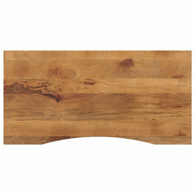 Berkfield Desk Top With Curve 110X50X2.5 Cm Solid Wood Rough Mango - image 1
