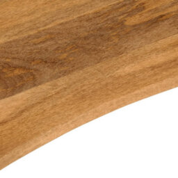 Berkfield Desk Top With Curve 110X50X2.5 Cm Solid Wood Rough Mango - thumbnail 7
