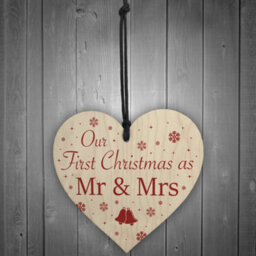 Red Ocean Christmas  Mr  Mrs 1St Christmas Together Wedding Gift For Couple Tree Decoration Keepsake - thumbnail 2