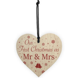 Red Ocean Christmas  Mr  Mrs 1St Christmas Together Wedding Gift For Couple Tree Decoration Keepsake - thumbnail 5