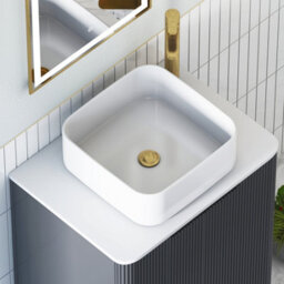 Royal Bathrooms Avenza 600mm Matt Obsidian Black Wall Hung Bathroom Countertop Vanity Unit 1 Drawer With Elena Basin - thumbnail 7