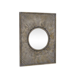 Melody Maison Distressed Black Rectangular Wooden Sunburst Wall Mirror - 60Cm X 80Cm - thumbnail 9