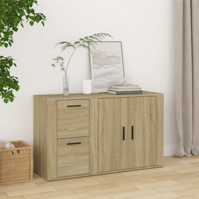 Berkfield Sideboard Sonoma Oak 100X33X59.5 Cm Engineered Wood - image 1