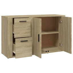 Berkfield Sideboard Sonoma Oak 100X33X59.5 Cm Engineered Wood - thumbnail 8