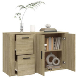 Berkfield Sideboard Sonoma Oak 100X33X59.5 Cm Engineered Wood - thumbnail 5