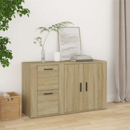 Berkfield Sideboard Sonoma Oak 100X33X59.5 Cm Engineered Wood - thumbnail 1