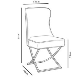 Life Interiors Single Pink Trafalgar Velvet Tufted Dining Chair With Chrome Silver Legs - Diamond Pattern Back & Piping Detail - thumbnail 9