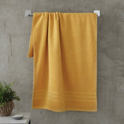 Catherine Lansfield Zero Twist Cotton Bath Sheet Ochre
