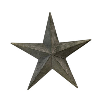 Four Candle Large Natural Grey Metal Star Decoration 52Cm - image 1