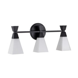 Luminosa Lighting Luminosa Bowtie 3 Light Bathroom Wall Lamp, Matte Black Ip44 - thumbnail 5