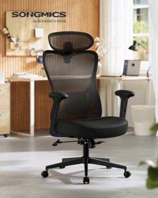 LEDREM Ergonomic Office Chair, Computer Desk Chair, Adjustable Lumbar Support And Headrest, 150 Kg Weight Capacity - image 1