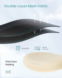 LEDREM Ergonomic Office Chair, Computer Desk Chair, Adjustable Lumbar Support And Headrest, 150 Kg Weight Capacity - thumbnail 7