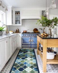 "Bravich Hard Wearing Non-Slip Kitchen Runner Mat - Blue Anejo - 2'2""x20'ft (66X610Cm)" - thumbnail 8