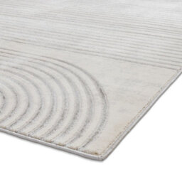 Grey Ivory Abstract Striped Modern Easy To Clean Rug For Dining Room-160Cm X 220Cm - thumbnail 6