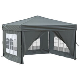 Walplus Folding Party Tent Garden Gazebo Canopy With Sidewalls Anthracite 3X3 M - thumbnail 3