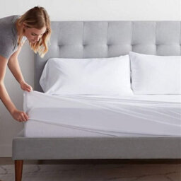 Ameha Plain Microfiber Fitted Sheet 25Cm Deep Pocket- Hypoallergenic Easy Care White Fitted Sheets Uk Single Bedsheet (91X191 Cm) - thumbnail 4