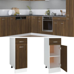 Vidaxl Drawer Bottom Cabinet Lyon Brown Oak 30X46X81.5 Cm Engineered Wood - thumbnail 1