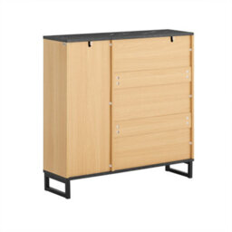 Sobuy Fsr203-N, Shoe Rack Slim Shoe Storage Cabinet 8-Pair With Hidden Shelf ,wood Veneer,w90Xd24Xh88.5 - thumbnail 4