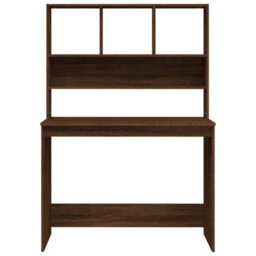Berkfield Desk With Shelves Brown Oak 102X45X148 Cm Engineered Wood - thumbnail 5