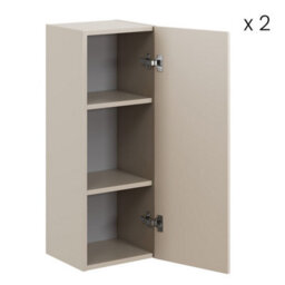 Heze Furniture Dalia Bathroom Tall Cabinet With 2 Doors - Cashmere - thumbnail 3