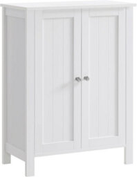 Songmics Freestanding Bathroom Cabinet Storage Cupboard Unit With 2 Doors And 2 Adjustable Shelves, White - thumbnail 2