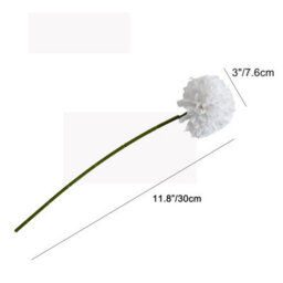 Amorly 24Pcs Artificial Pure White Ball Chrysanthemum Flowers Artificial Mums Flowers For Home Table Centerpiece Decor Silk Flowers - thumbnail 2