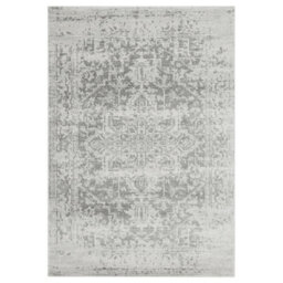 Traditional Grey Rug, Floral Bedroom Rug, Stain Resistant Diningroom Rug, Easy To Clean Traditional Rug-200Cm X 290Cm - thumbnail 1
