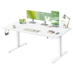 LEDREM Electric Standing Desk, 160 X 80 Cm, Usb C Port, Cable Tray, Height Adjustable Desk, Sedentary Reminder, 3 Memory Heights - thumbnail 2