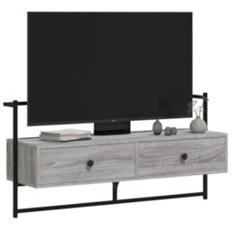 Walplus Tv Cabinet Wall-Mounted Grey Sonoma 100.5X30X51 Cm Engineered Wood - thumbnail 4
