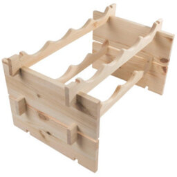 Woodeedoo Freestanding 2 Tier Wooden Wine Rack 8 Bottle Table Top Holder Kitchen Countertop Storage 50 X 32 X 27 Cm Natural Pine - thumbnail 9