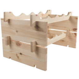 Woodeedoo Freestanding 2 Tier Wooden Wine Rack 8 Bottle Table Top Holder Kitchen Countertop Storage 50 X 32 X 27 Cm Natural Pine - thumbnail 8
