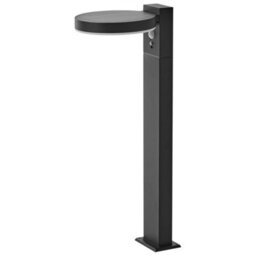 Beliani Solar Outdoor Led Bollard Lamp Parkers With Motion Sensor Black - thumbnail 4
