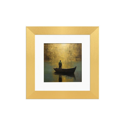 Ak Frames Gold 10X10 Frame With 8X8 Mount And Perspex Front - image 1