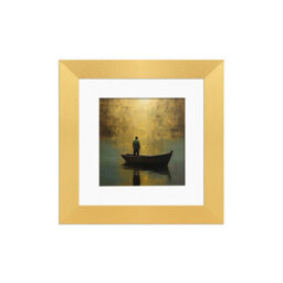 Ak Frames Gold 10X10 Frame With 8X8 Mount And Perspex Front