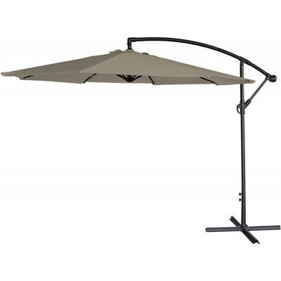 Signature Weave 3M Banana Cantilever Parasol Sun Shade Umbrella Beige Canopy - image 1