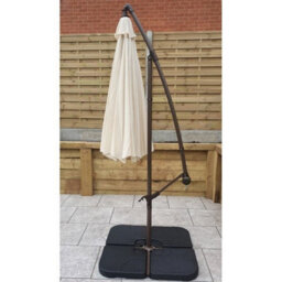 Signature Weave 3M Banana Cantilever Parasol Sun Shade Umbrella Beige Canopy - thumbnail 3
