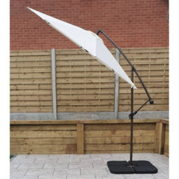 Signature Weave 3M Banana Cantilever Parasol Sun Shade Umbrella Beige Canopy - thumbnail 2