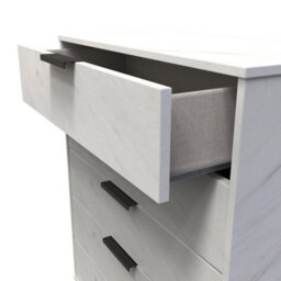 Osaka 5 Drawer Chest Of Drawers In Marble (Ready Assembled) - thumbnail 5