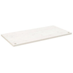 Berkfield Desk Top White 100X50X2.5 Cm Solid Wood Pine - thumbnail 2